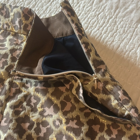 J. Crew Trouser Short in Metallic Leopard Jacquard Size 0 NTW - Picture 6 of 9